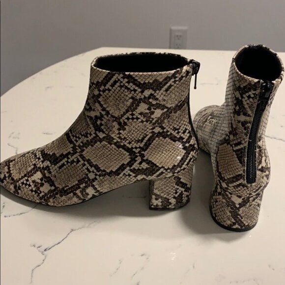 Mango MNG  Snakeskin Ankle Boots EU 37 - Picture 6 of 7